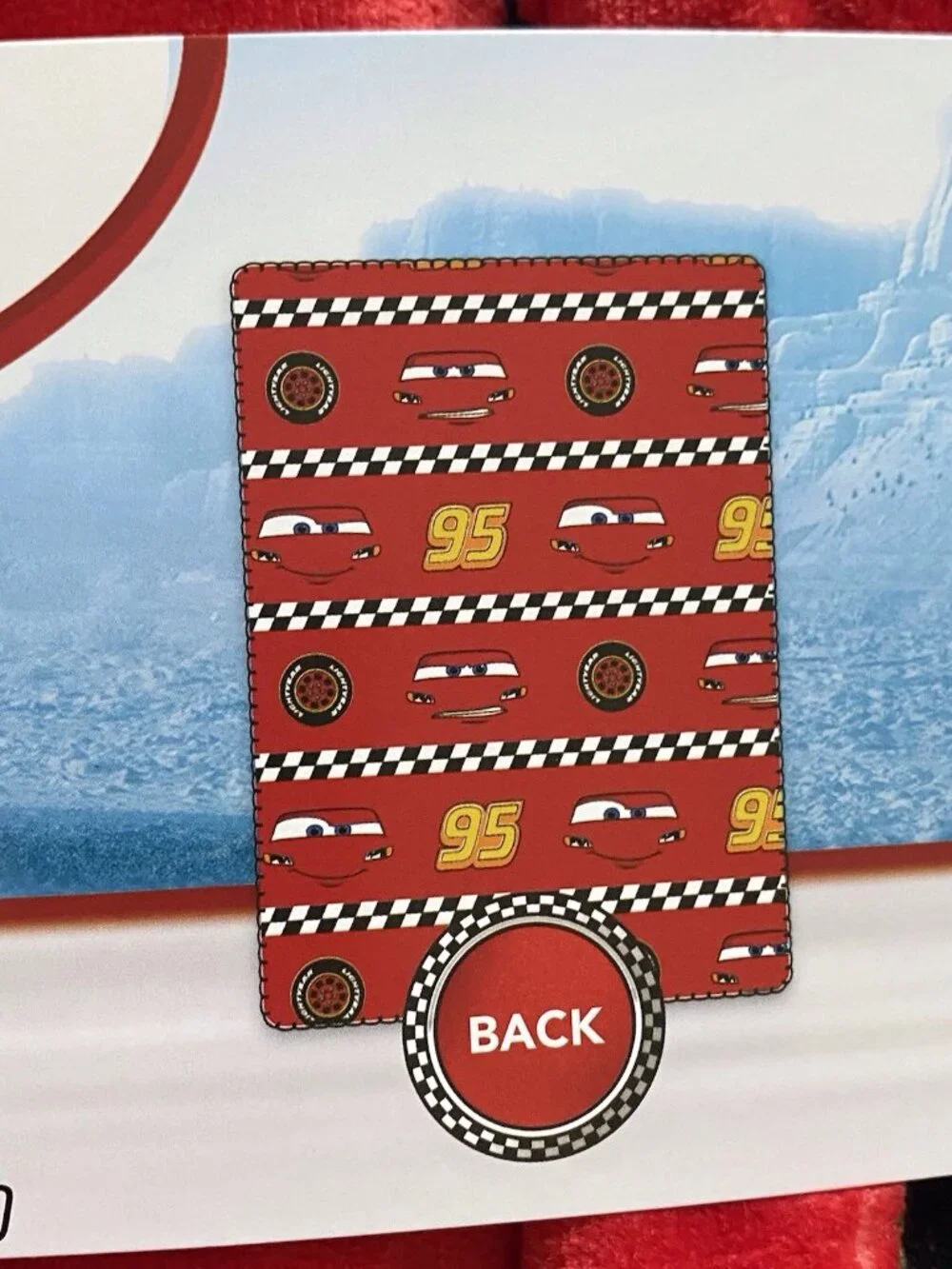 DISNEY Pixar CARS LIGHTNING MCQUEEN Reversible Coco Throw Blanket 50 X 70” NEW